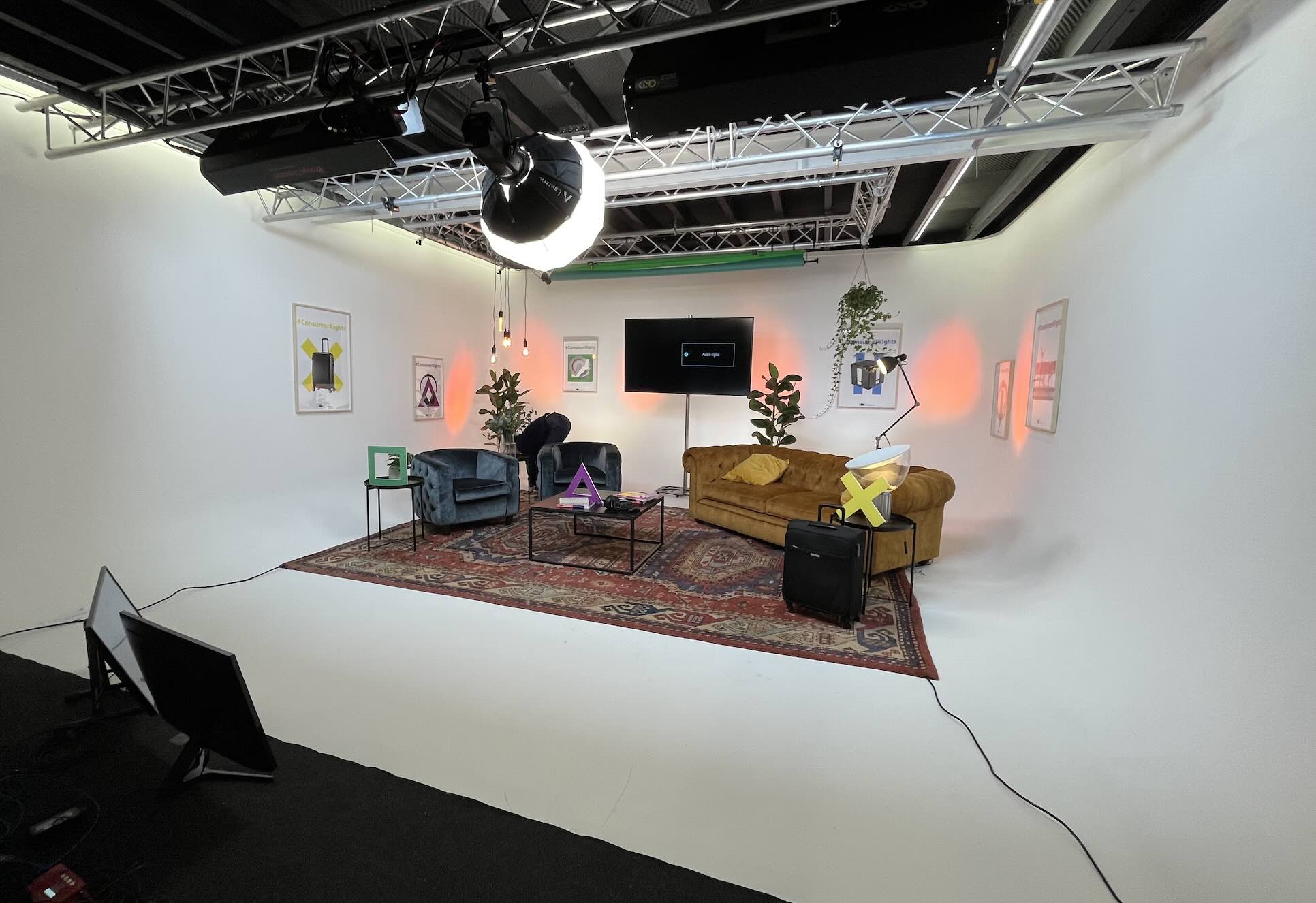 Modern webinar studio Brussels