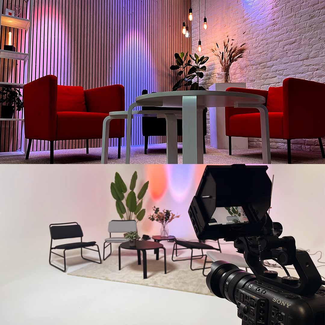 Professional webinar production studio in Brussels